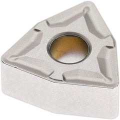Seco - WNMG332 M3 Grade TP1501 Carbide Turning Insert - Al2O3 Finish, 80° Trigon, 3/8" Inscr Circle, 3/16" Thick, 1/32" Corner Radius - Eagle Tool & Supply
