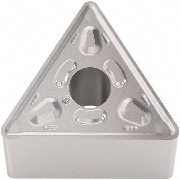 Seco - TNMG332 M6 Grade TP2501 Carbide Turning Insert - Al2O3 Finish, 60° Triangle, 3/8" Inscr Circle, 3/16" Thick, 1/32" Corner Radius - Eagle Tool & Supply
