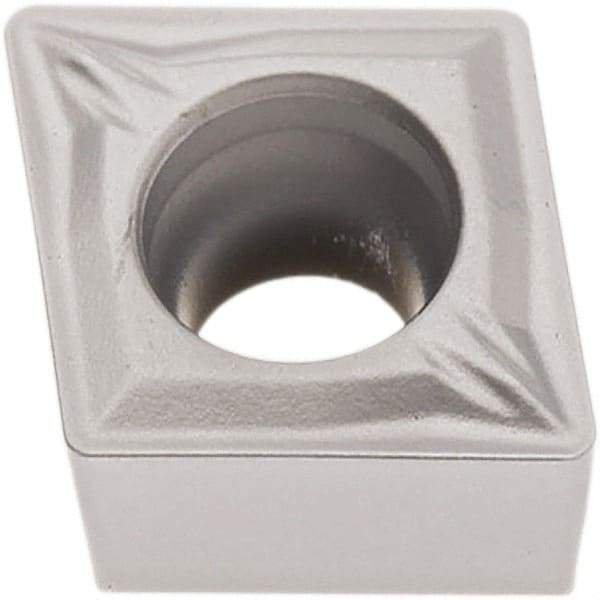 Seco - CCMT21.50.5 MF2 Grade TP2501 Carbide Turning Insert - Al2O3 Finish, 80° Diamond, 1/4" Inscr Circle, 3/32" Thick, 1/128" Corner Radius - Eagle Tool & Supply