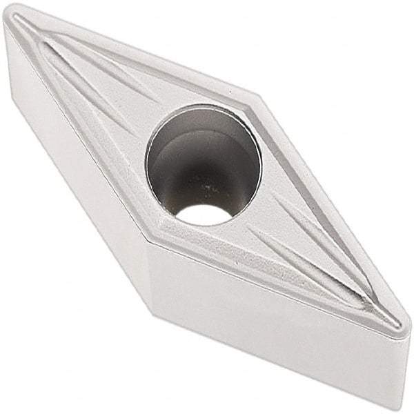 Seco - VBMT331 MF2 Grade TP0501 Carbide Turning Insert - Al2O3 Finish, 35° Diamond, 3/8" Inscr Circle, 3/16" Thick, 1/64" Corner Radius - Eagle Tool & Supply