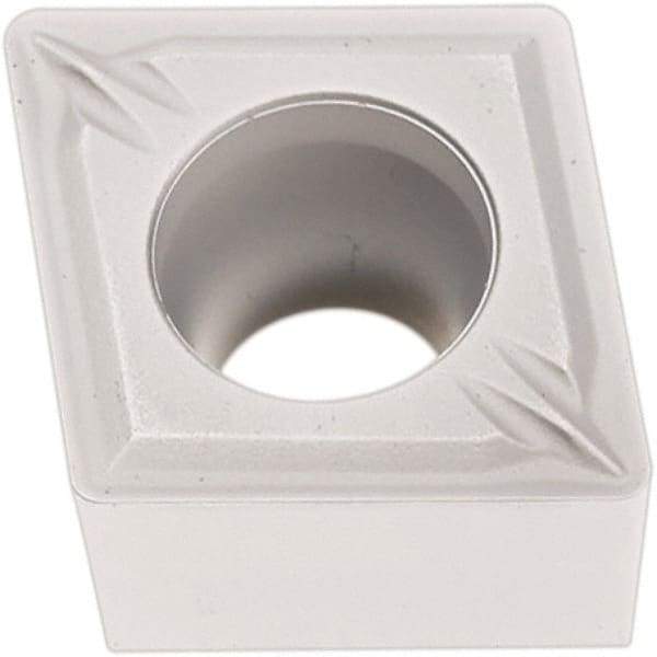 Seco - CCMT432 MF2 Grade TP2501 Carbide Turning Insert - Al2O3 Finish, 80° Diamond, 1/2" Inscr Circle, 3/16" Thick, 1/32" Corner Radius - Eagle Tool & Supply