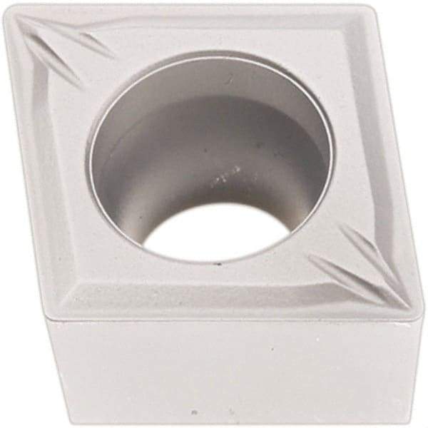 Seco - CCMT32.51 W-MF2 Grade TP1501 Carbide Turning Insert - Al2O3 Finish, 80° Diamond, 3/8" Inscr Circle, 5/32" Thick, 1/64" Corner Radius - Eagle Tool & Supply