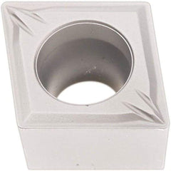 Seco - CCMT32.51 W-MF2 Grade TP1501 Carbide Turning Insert - Al2O3 Finish, 80° Diamond, 3/8" Inscr Circle, 5/32" Thick, 1/64" Corner Radius - Eagle Tool & Supply