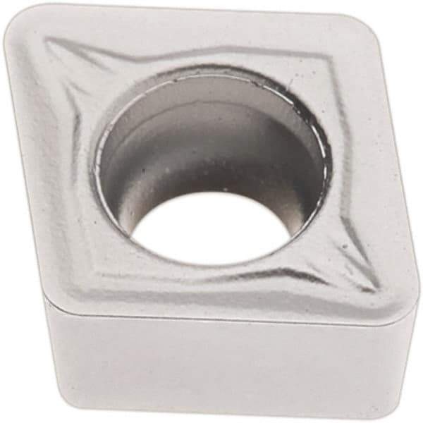 Seco - CCMT21.52 MF2 Grade TP2501 Carbide Turning Insert - Al2O3 Finish, 80° Diamond, 1/4" Inscr Circle, 3/32" Thick, 1/32" Corner Radius - Eagle Tool & Supply