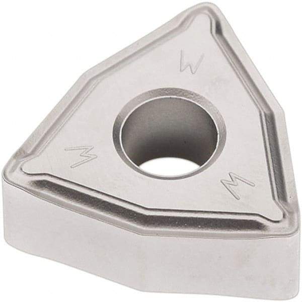 Seco - WNMG331 W-MF2 Grade TP1501 Carbide Turning Insert - Al2O3 Finish, 80° Trigon, 3/8" Inscr Circle, 3/16" Thick, 1/64" Corner Radius - Eagle Tool & Supply