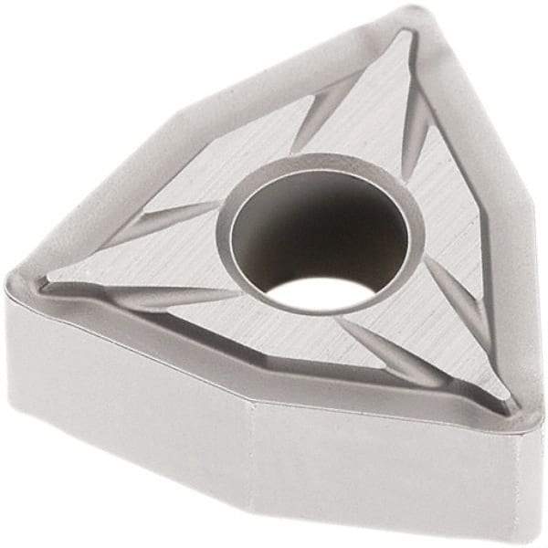 Seco - WNMG332 W-FF2 Grade TP2501 Carbide Turning Insert - Al2O3 Finish, 80° Trigon, 3/8" Inscr Circle, 3/16" Thick, 1/32" Corner Radius - Eagle Tool & Supply
