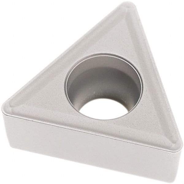 Seco - TCMT32.51 M3 Grade TP2501 Carbide Turning Insert - Al2O3 Finish, 60° Triangle, 3/8" Inscr Circle, 5/32" Thick, 1/64" Corner Radius - Eagle Tool & Supply