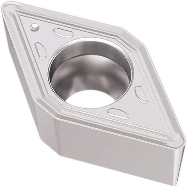 Seco - DCMT32.52 M3 Grade TP2501 Carbide Turning Insert - Al2O3 Finish, 55° Diamond, 3/8" Inscr Circle, 5/32" Thick, 1/32" Corner Radius - Eagle Tool & Supply