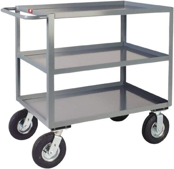 Jamco - 1,200 Lb Capacity, 24" Wide x 36" Long x 39" High Heavy Duty Service Cart - 3 Shelf, Steel - Eagle Tool & Supply