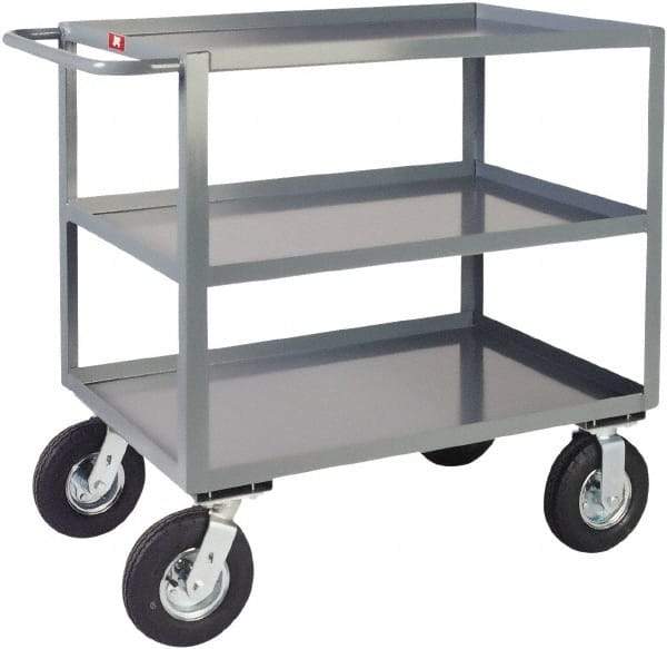 Jamco - 1,200 Lb Capacity, 30" Wide x 36" Long x 39" High Heavy Duty Service Cart - 3 Shelf, Steel - Eagle Tool & Supply