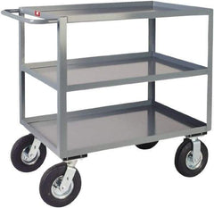 Jamco - 1,200 Lb Capacity, 24" Wide x 36" Long x 39" High Heavy Duty Service Cart - 3 Shelf, Steel - Eagle Tool & Supply