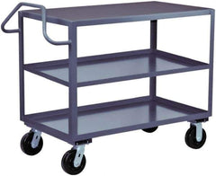Jamco - 2,400 Lb Capacity, 30" Wide x 48" Long x 36" High Heavy Duty Service Cart - 3 Shelf, Steel - Eagle Tool & Supply