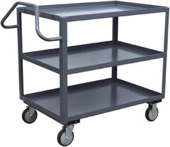 Jamco - 1,200 Lb Capacity, 24" Wide x 36" Long x 35" High Heavy Duty Service Cart - 3 Shelf, Steel - Eagle Tool & Supply
