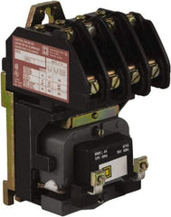 Square D - No Enclosure, 4 Pole, Electrically Held Lighting Contactor - 20 A (Tungsten), 30 A (Fluorescent), 208 VAC at 60 Hz, 4NO Contact Configuration - Eagle Tool & Supply