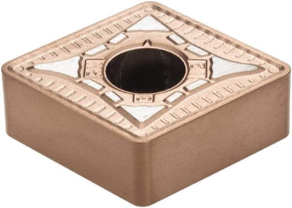 Kennametal - CNMG543 RN Grade KCP30B Carbide Turning Insert - TiN/MT/TiCN/Al2O3/TiOCN Finish, 80° Diamond, 1/2" Inscr Circle, 3/16" Thick, 1/32" Corner Radius - Eagle Tool & Supply