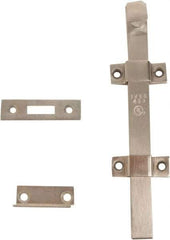 IVES - 8 Inch Long, 1 Inch Wide, Surface Bolt - Steel, Satin Chrome Finish - Eagle Tool & Supply