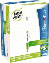 Paper Mate Liquid Paper - Correction Fluids Pen Applicator - 7 ml - Eagle Tool & Supply