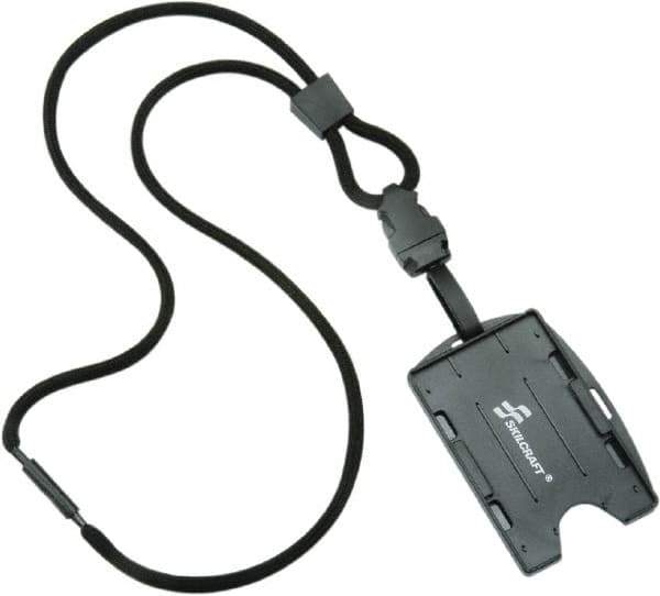 Ability One - Hanging Badge Holder - Black - Eagle Tool & Supply