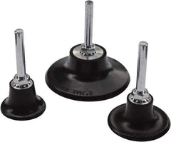 Value Collection - 1" Diam Quick-Change Type R Disc Backing Pad - 1/4" Shank Diam, Medium Density, 40,000 RPM, Roloc TR Compatible - Eagle Tool & Supply