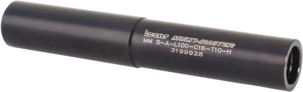 Iscar - Multimaster 16mm 90° Stepped Shank Milling Tip Insert Holder & Shank - 0.598" Neck Diam, T10 Neck Thread, 100mm OAL, Steel MM S-A Tool Holder - Eagle Tool & Supply