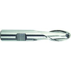 3/8" Dia. - 2-1/2" OAL - HSS-TiN - Ball Nose SE EM - 2 FL - Eagle Tool & Supply