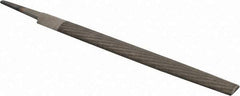 PFERD - 8" Long, Second Cut, Half Round American-Pattern File - Double Cut, 0.22" Overall Thickness, Tang - Eagle Tool & Supply