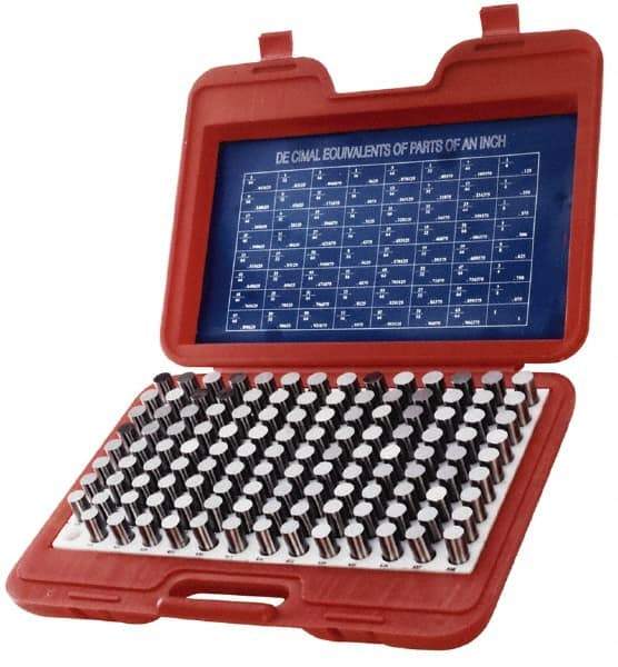 Value Collection - 440 Piece, 0.061-0.5 Inch Diameter Plug and Pin Gage Set - Plus 0.0002 Inch Tolerance, Class ZZ - Eagle Tool & Supply