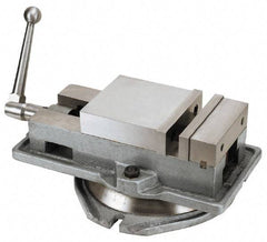 Interstate - 6" Jaw Width, 6" Jaw Opening Capacity, Horizontal Swivel Machine Vise - Manual Operation, 6,613 Lb Capacity, 1 Station, 19-1/8" Long x 6-7/32" High x 1-3/4" Deep, 1-1/2" Jaw Height - Eagle Tool & Supply