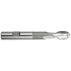 1/8" Dia. - 2-3/8" OAL; Cobalt-Bright - Ball Nose Extension SE EM - 2 FL - Eagle Tool & Supply