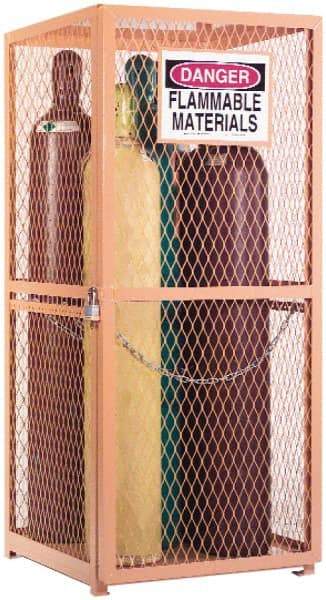 Durham - Gas Cylinder Storage Cabinet - Steel, 30" Wide x 30" Deep x 71-3/4" High - Eagle Tool & Supply