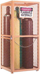 Durham - Gas Cylinder Storage Cabinet - Steel, 30" Wide x 30" Deep x 71-3/4" High - Eagle Tool & Supply