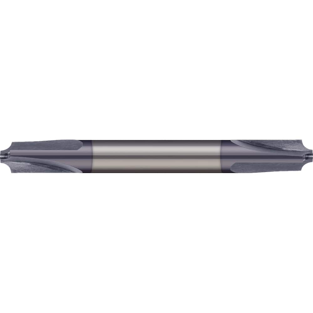 Micro 100 - 0.09" Radius, 1/4" Diam, 3 Flute Solid Carbide Corner Rounding End Mill - Exact Industrial Supply