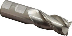 Accupro - 1" Diam, Coarse Pitch, 1-3/4" LOC, 3 Flute Solid Carbide 0.06" Corner Radius Roughing End Mill - Uncoated, 4" OAL, 1" Shank Diam, Single End, Centercutting, 30° Helix - Eagle Tool & Supply