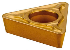 Tungaloy - TPMT21.52 PS Grade T9125 Carbide Turning Insert - TiCN/Al2O3 Finish, 60° Triangle, 1/4" Inscr Circle, 3/32" Thick, 1/32" Corner Radius - Eagle Tool & Supply
