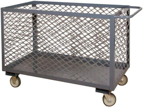 Durham - 2,000 Lb Capacity, Mesh Stock Truck - 60" Long x 30" Wide x 27" High - Eagle Tool & Supply