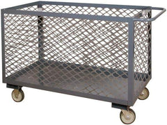 Durham - 2,000 Lb Capacity, Mesh Stock Truck - 60" Long x 30" Wide x 27" High - Eagle Tool & Supply