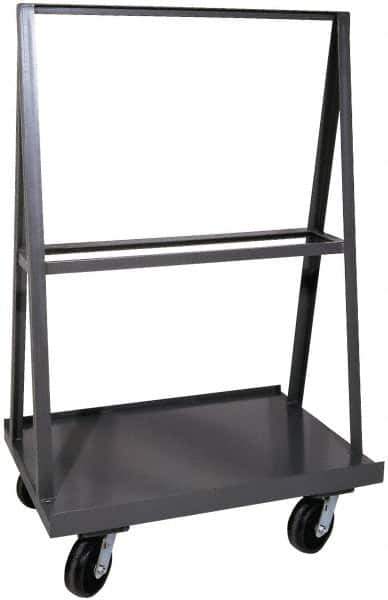 Durham - 2,000 Lb Capacity, Cold-Rolled Steel A-Frame Truck - 48" Long x 24" Wide x 57" High - Eagle Tool & Supply