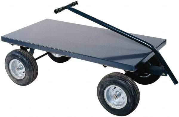Durham - 2,000 Lb Capacity Cold-Rolled Steel 5th Wheel Wagon - Cold-Rolled Steel Deck, 30" OAW - Eagle Tool & Supply