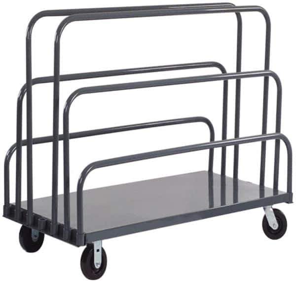 Durham - 2,000 Lb Capacity Cold-Rolled Steel Platform Truck - Cold-Rolled Steel Deck, 30" OAW - Eagle Tool & Supply