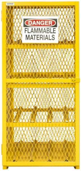 Durham - Gas Cylinder Storage Cabinet - Steel, 30" Wide x 30" Deep x 71-3/4" High - Eagle Tool & Supply