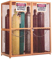 Durham - Gas Cylinder Storage Cabinet - Steel, 60" Wide x 30" Deep x 71-3/4" High - Eagle Tool & Supply