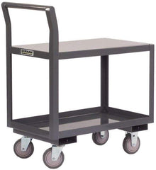 Durham - 2,000 Lb Capacity, 24-1/4" Wide x 51" Long x 38-3/4" High Standard Utility Cart - 2 Shelf, Steel - Eagle Tool & Supply