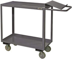 Durham - 1,200 Lb Capacity, 24" Wide x 36" Long x 37-5/8" High Order Picking Cart - 2 Shelf, Steel - Eagle Tool & Supply