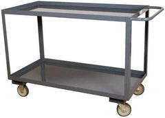 Durham - 1,200 Lb Capacity, 24" Wide x 36" Long x 37-5/8" High Heavy Duty Service Cart - 2 Shelf, Steel - Eagle Tool & Supply
