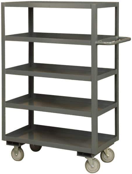Durham - 3,000 Lb Capacity, 30" Wide x 60" Long x 60" High Heavy Duty Service Cart - 5 Shelf, Steel - Eagle Tool & Supply