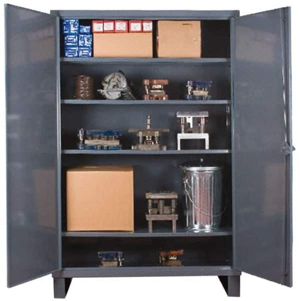 Durham - 4 Shelf Locking Storage Cabinet - Steel, 48" Wide x 24" Deep x 78" High - Eagle Tool & Supply