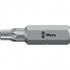 Wera - 1/4" Drive T1 Torx Screwdriver Bit - 1" OAL, Insert Bit - Eagle Tool & Supply