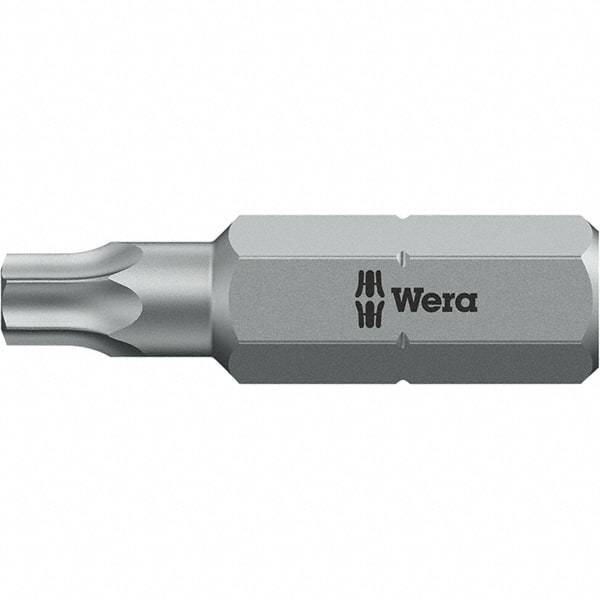 Wera - 1/4" Drive T2 Torx Screwdriver Bit - 1" OAL, Insert Bit - Eagle Tool & Supply