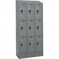 Hallowell - 9 Door, 3 Tier, Ready-Built Wardrobe & Box Lockers - Eagle Tool & Supply
