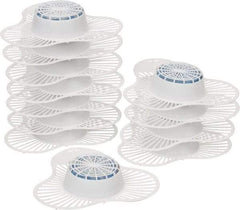 Fresh Products - Plastic, Urinal Screen with Block - White Screen with Blue Block, Cherry Scent Scent - Eagle Tool & Supply